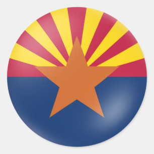 Arizona Flag Ronde Sticker