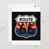 Arizona Flag Route 66 Shield Briefkaart (Voorkant / Achterkant)