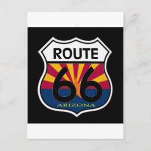 Arizona Flag Route 66 Shield Briefkaart