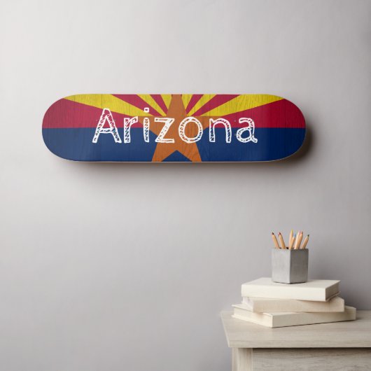 Arizona Flag Skateboard (Muurkunst (Horizontaal))