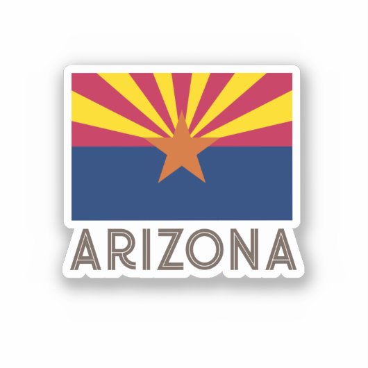 Arizona Flag Sticker (Voorkant)