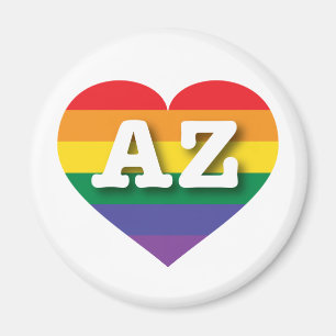 Arizona Gay Pride Rainbow Heart Magneet