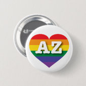 Arizona Gay Pride Rainbow Heart Ronde Button 5,7 Cm (Voorkant /achterkant)