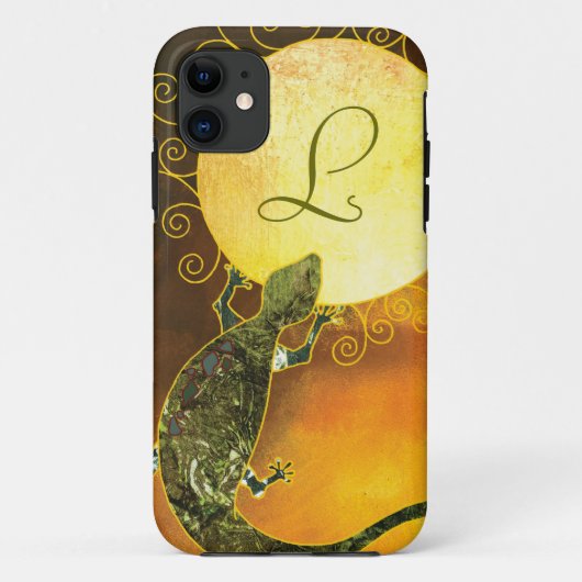 Arizona Gecko Monogrammed iPhone 5/5S Barely Case-Mate iPhone Case (Achterkant)