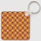 Arizona Geometric Maroon and Gold Pattern Sleutelhanger (Achterkant)