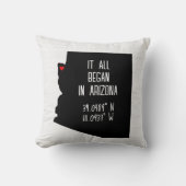 Arizona GPS-coördinaten met hart Kussen (Voorkant)