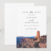 Arizona Grand Canyon slaat de datum op Save The Date (Voorkant / Achterkant)