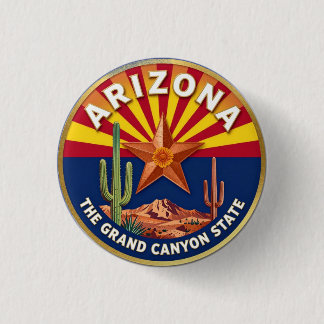 ARIZONA Grand Canyon State Embleem Ronde Button 3,2 Cm
