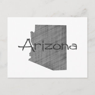 Arizona  grijze alkboard zwarte naam briefkaart
