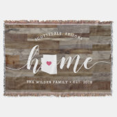 Arizona Home State Personalized Wood Kijk uit Deken (Voorkant)