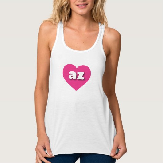 Arizona hot roze hart - Ik hou van az Tanktop (Voorkant)