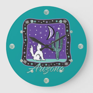 Arizona Howling Coyote Wall klok