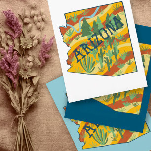Arizona Illustrated Map Briefkaart