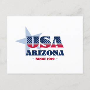 Arizona in rood, wit en blauw Briefkaart