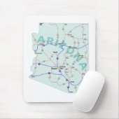 Arizona Interstate Map Mousepad Muismat (Met muis)