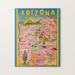 Arizona Kaart 11x14 Jigsaw Puzzel