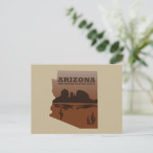 Arizona kaart Grand Canyon landschap (Staand voorkant)