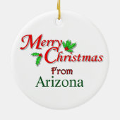 Arizona kerstboomversier keramisch ornament (Achterkant)