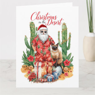 Arizona Kerstmis met Sinterklaas en Cactus Kaart