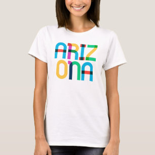 Arizona Klassieke Kleurrijke 80s Pop Art T-shirt