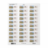 Arizona Landmark Mountain Foto met Lake Etiket (Full Sheet)