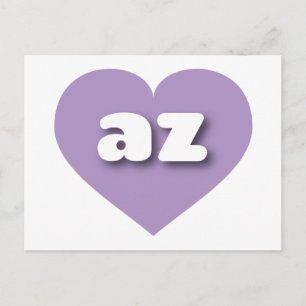 Arizona lavender hart - Ik hou van az Briefkaart