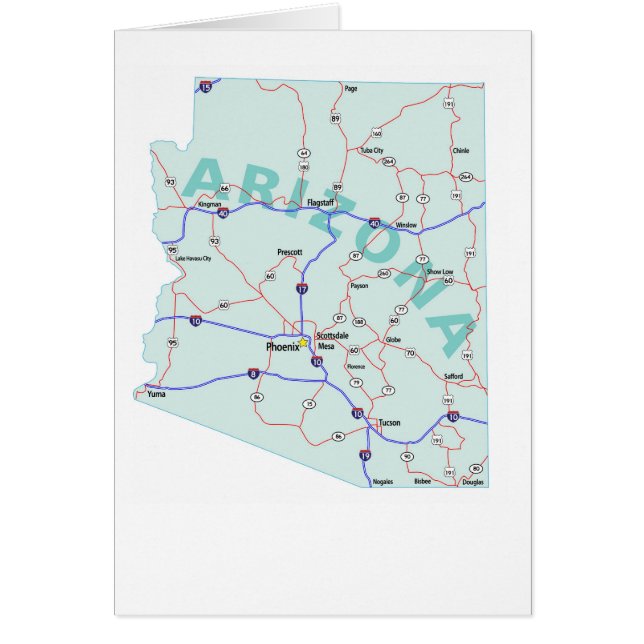 Arizona Map Blank Card (Voorkant)