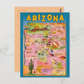 Arizona Map Briefkaart (Voorkant / Achterkant)