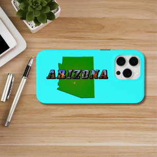 Arizona Map en Afbeelding Text iPhone 15 Pro Max Hoesje