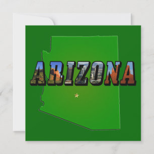 Arizona Map en Afbeelding Text Kaart