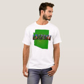 Arizona Map en Afbeelding Text T-shirt (Voorkant volledig)