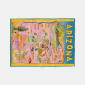 Arizona Map Fleece Deken (Voorkant (Horizontaal))