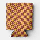 Arizona Maroon and Gold Geometric Grid Pattern Blikjeskoeler (Voorkant)