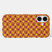 Arizona Maroon Gold Geometric Pattern Case-Mate iPhone Case (Achterkant (horizontaal))