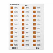 Arizona Marron Or Personaliser Étiquette Adresse d (Feuille entière)