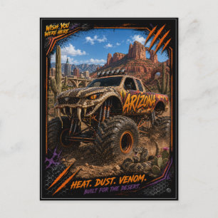 Arizona Monster Truck Off Road Kunst Briefkaart