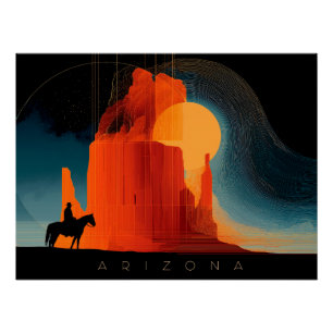 Arizona, Monument Valley, Minimalistische Stijl Perfect Poster