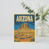  Arizona Mountain Rock Desert Travel Briefkaart (Staand voorkant)