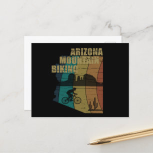 Arizona mountainbiken vintage briefkaart