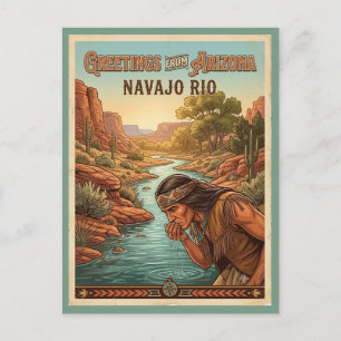 Arizona Native American Retro Begroetingen Briefkaart