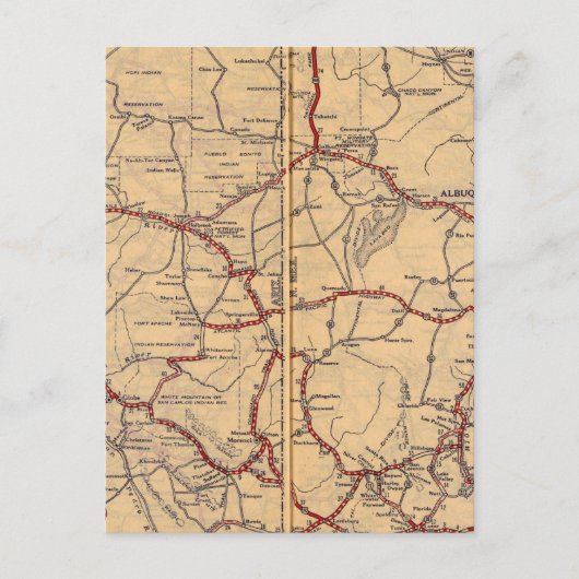 Arizona, New Mexico Briefkaart (Voorkant)