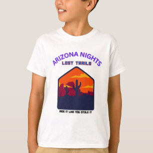 ARIZONA NIGHTS LOST TRAILS Typografie Ontwerp T-shirt