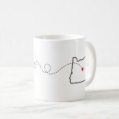 Arizona - Oregon - Heart2Heart Coffee Mug (Devant droit)