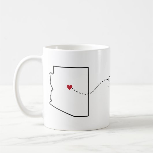 Arizona - Oregon - Heart2Heart Coffee Mug (Gauche)