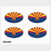 Arizona Oval Flag Sticker (Vel)