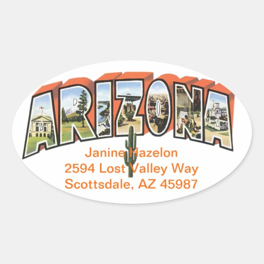 Arizona Ovale Sticker (Voorkant)