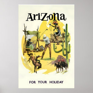 Arizona Phoenix Grand Canyon USA Vintage Reizen Poster