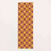 Arizona Pop Art Checkerboard Pattern Maroon Gold Yogamat (Achterkant)