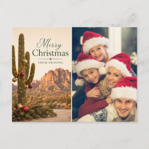 Arizona Prettig Kerstmis Op Maat Gemaakte Familie Feestdagenkaart