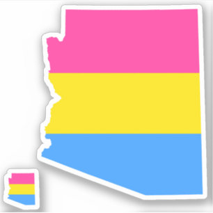 Arizona Pride Gestreepte Pansexual Vlag Sticker